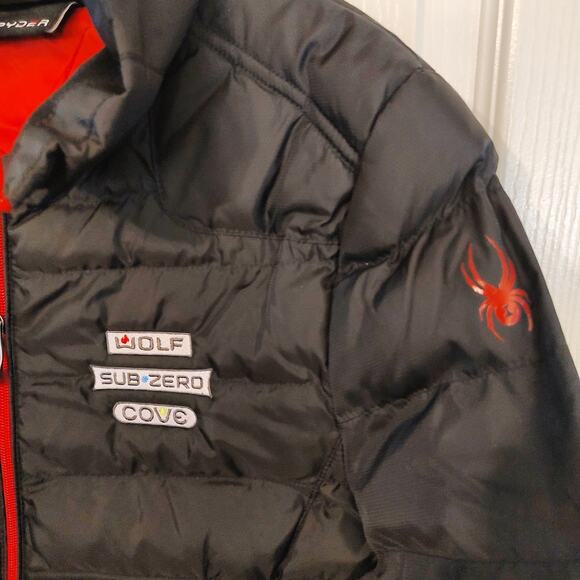 Spyder Black Puffer Jacket Size M ID SUB-ZERO WOLF COVE - Picture 4 of 11